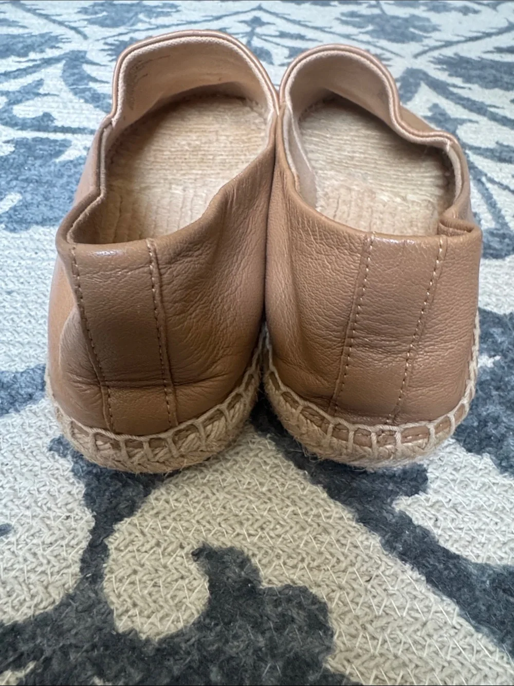 Tory Burch-Inspired Women’s Tan Leather Espadrilles